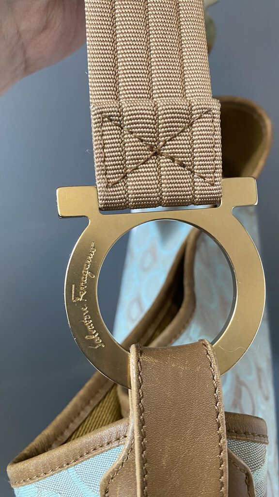 Canvas Logo Shoulder Bag