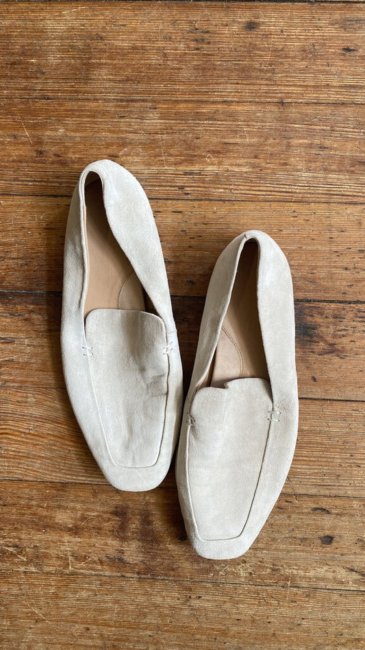 Suede Square Toe Loafers