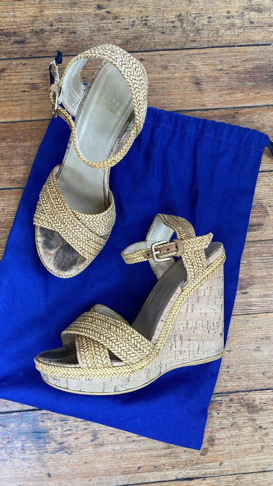Woven Strappy Wedges