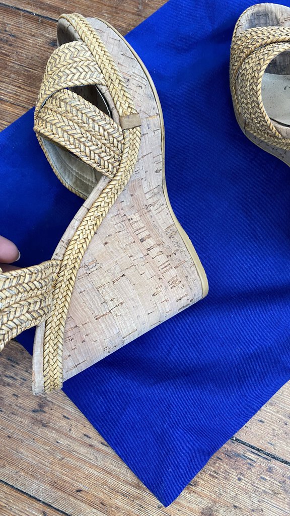 Woven Strappy Wedges