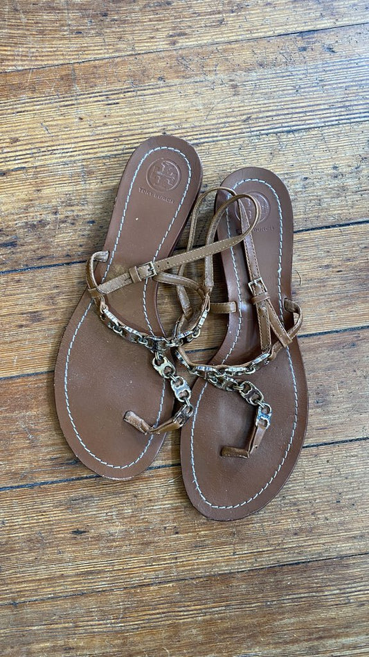 Chain T Strap Sandals