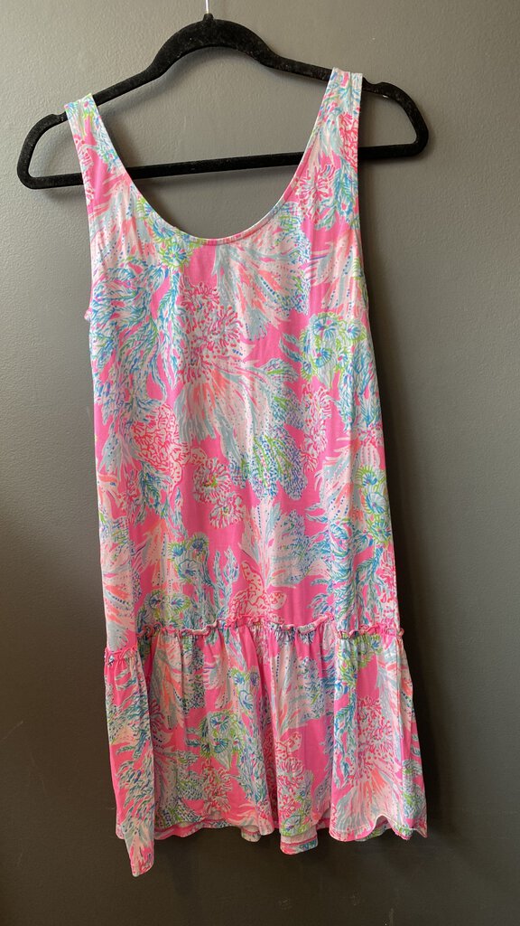 Knit Ruffle Hem Tank Dress