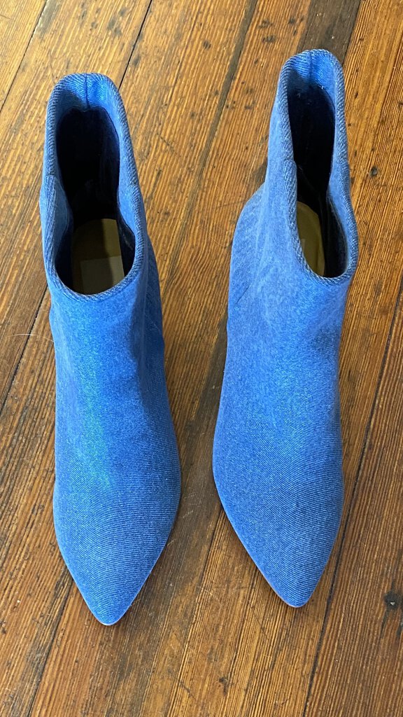 Denim Kitten Booties