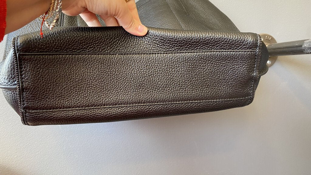 Leather Zipper Details Tote