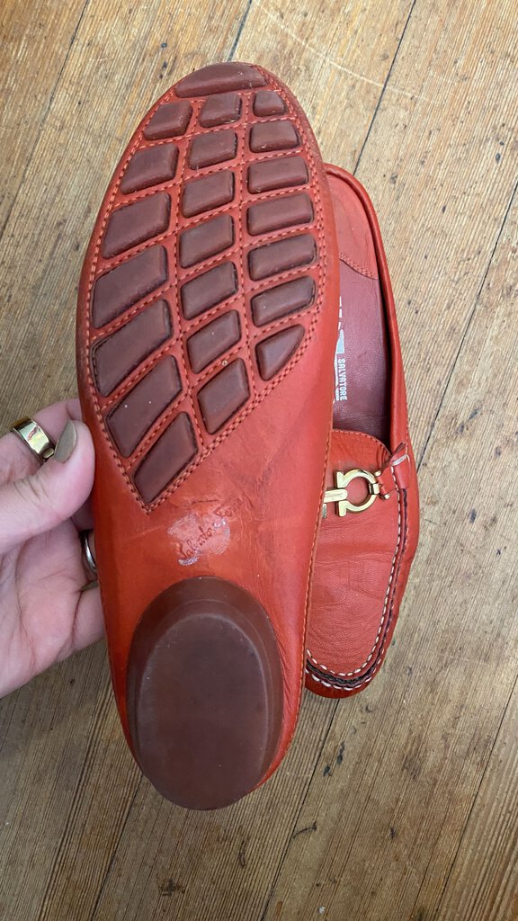 Logo Buckle Flat Mules