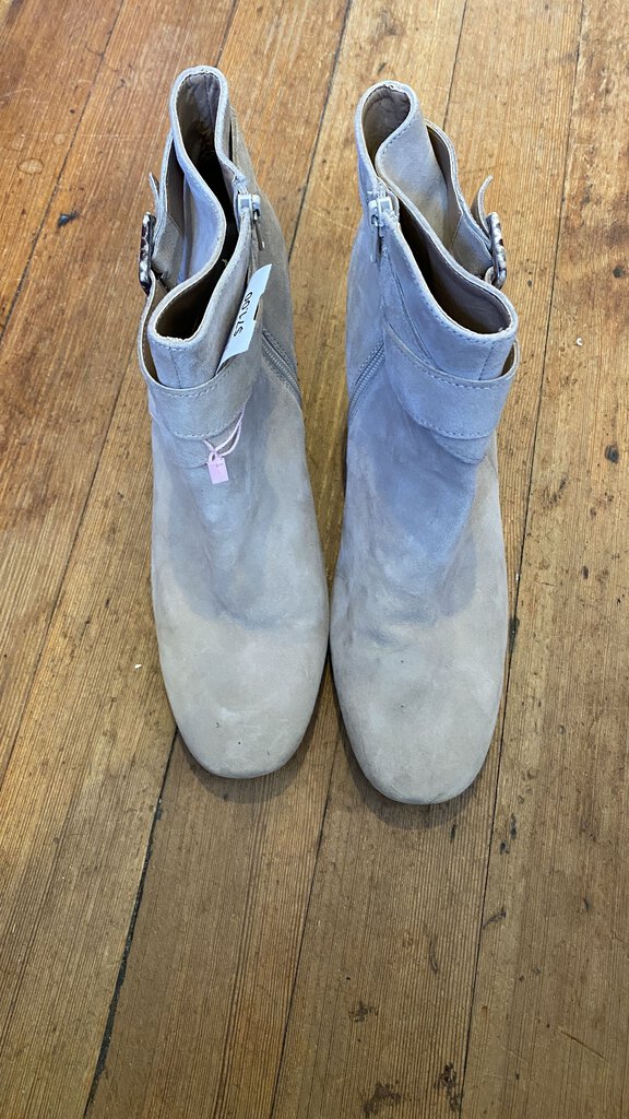 Suede Stack Heel Booties