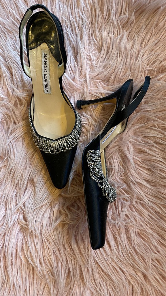 Rhinestone Pointed Slingbacks