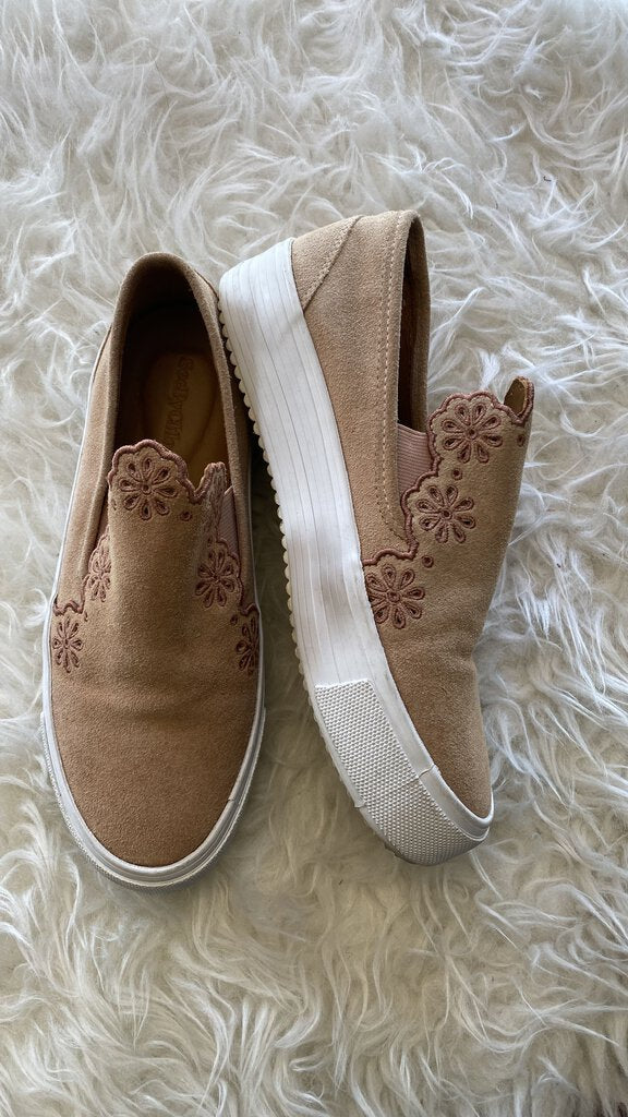 Suede Platform Slip On Sneaker