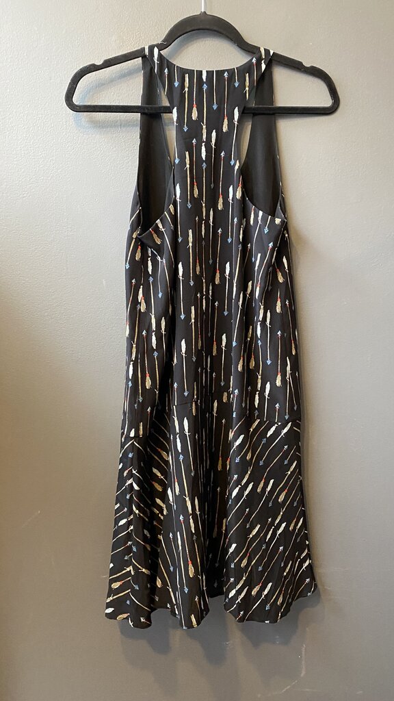 Silk Arrow Print Racerback Dress