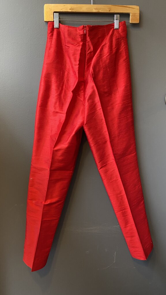 Raw Silk High Rise Pants
