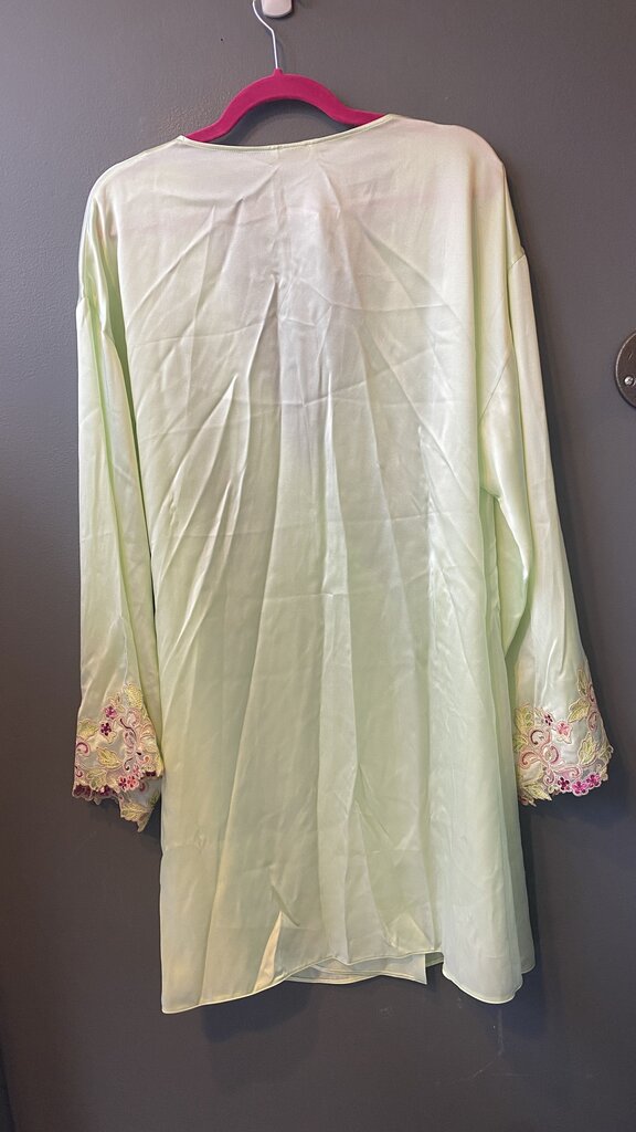 25th Silk Lace Embroidered Trim Robe