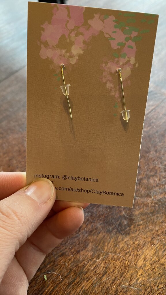 Rose 3D Clay Earrings