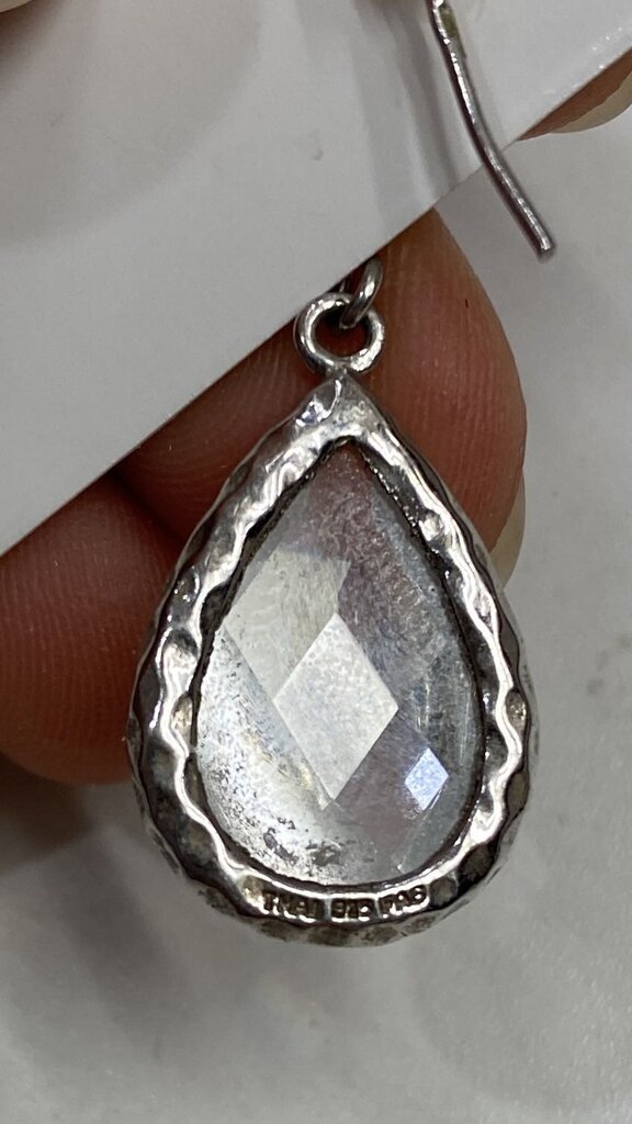 Thai Silver Crystal Drop Earrings