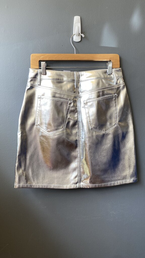 Tall Silver Mini Skirt