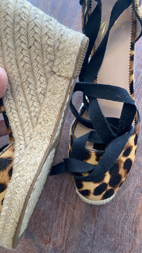 Leopard Espadrille Tie Wedges