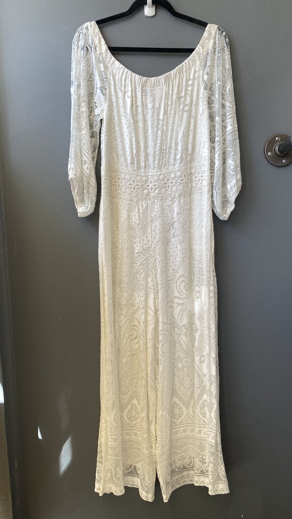 Burnout Lace Off the Shoulder Jumpsuit