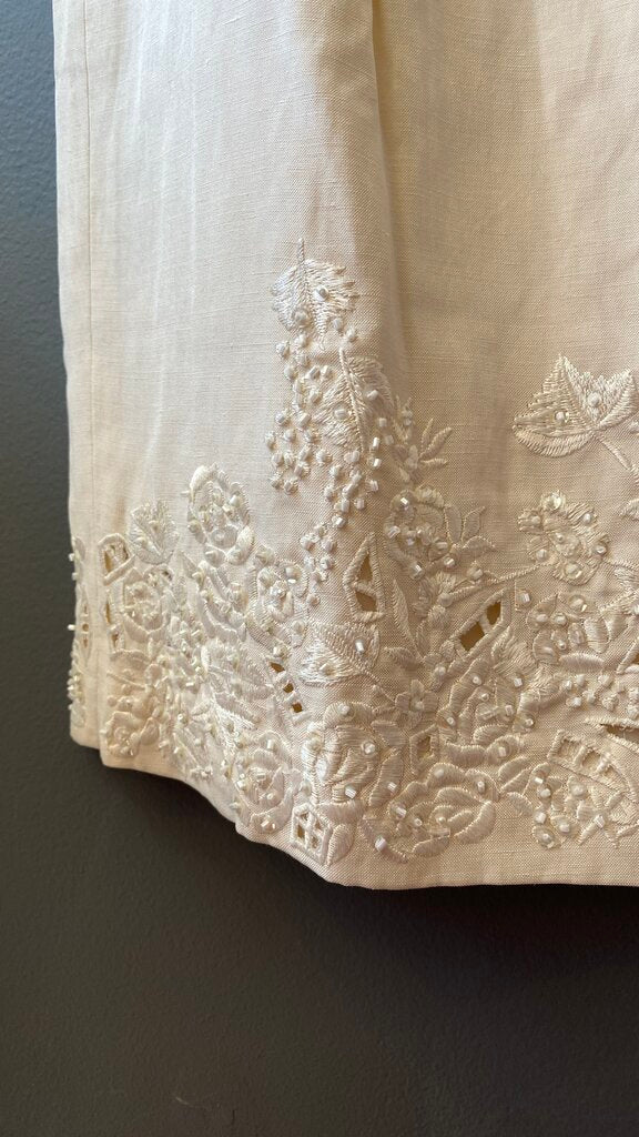 Beaded Embroidered Pencil Skirt