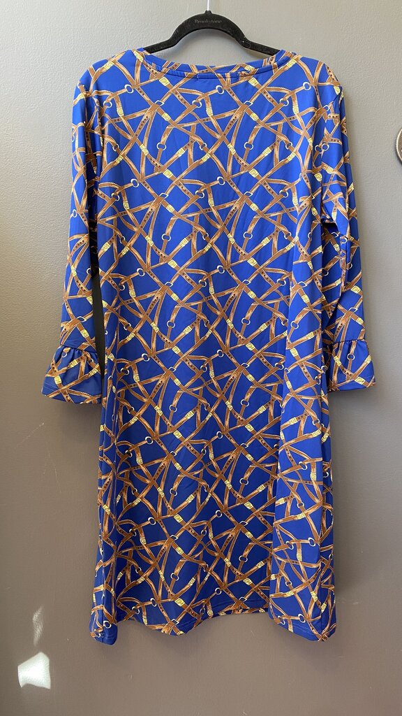 Stretch Belt Print Sheath Dress