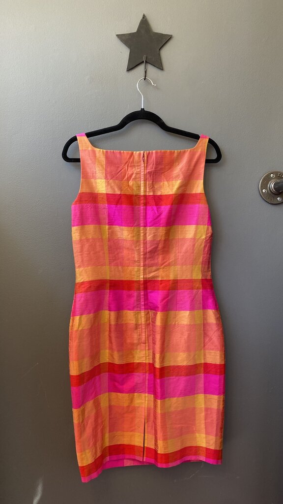 Vintage Silk Plaid Sheath Dress