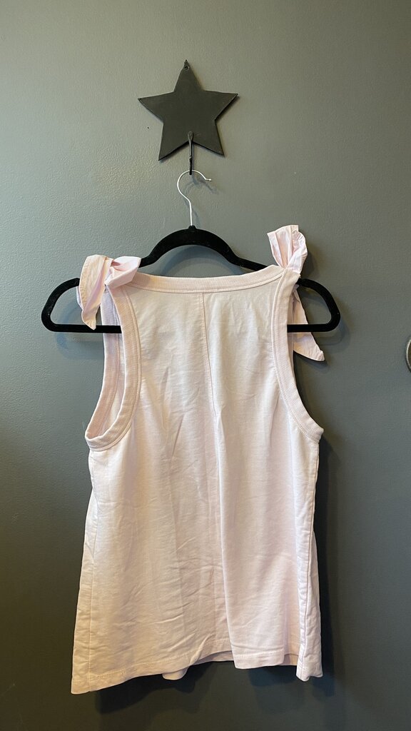 Tie Shoulder Ribbed Tank