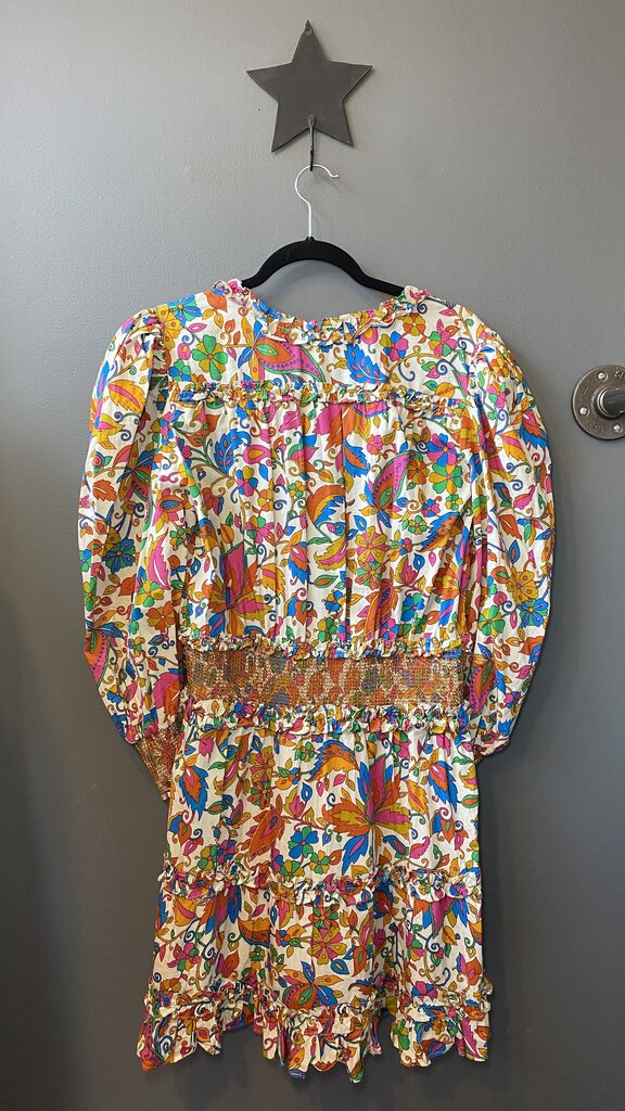 Smocked Waist Longsleeve Dress