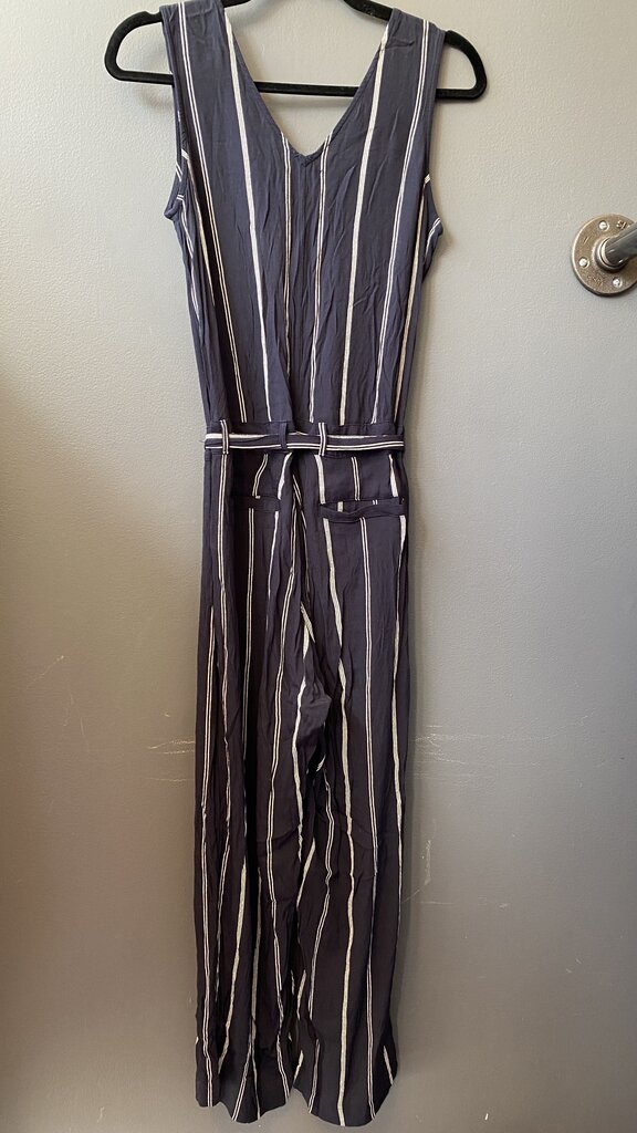 Stripe V Neck Jumpsuit