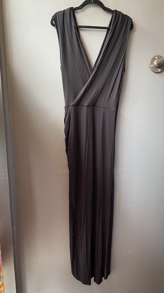 Jersey Romper Slit Midi Dress