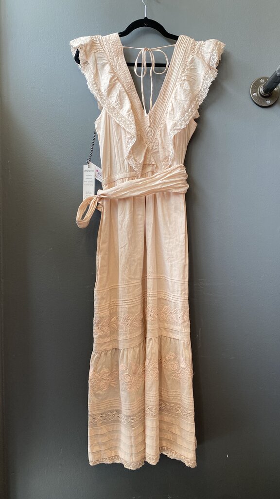 Lace Trim Midi Dress