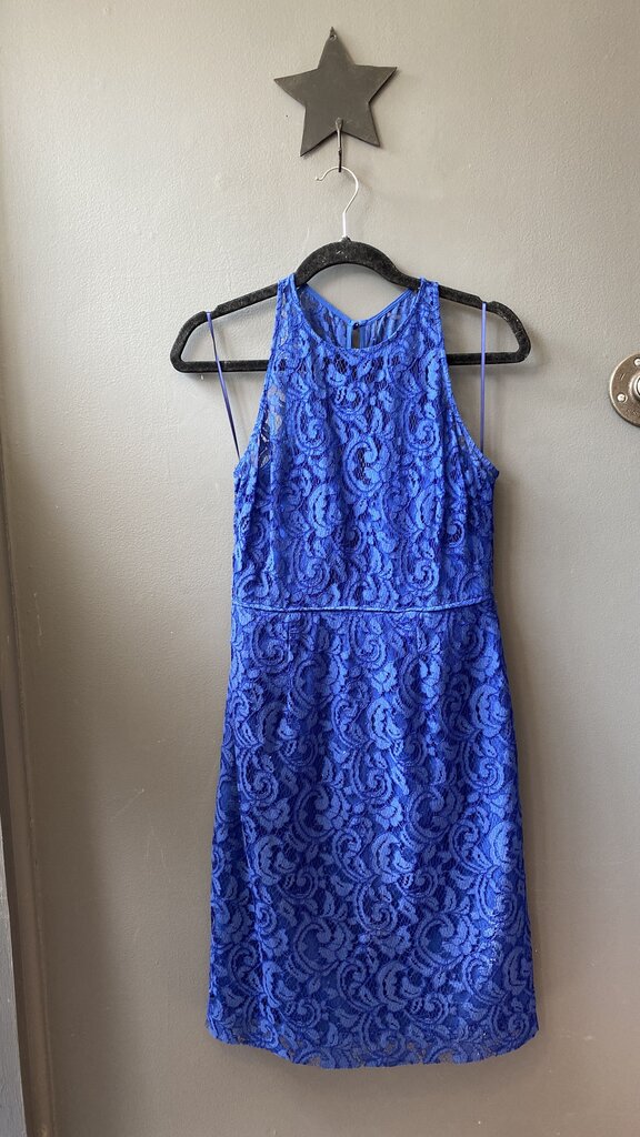 Leavers Lace High Neck Sheath Dress