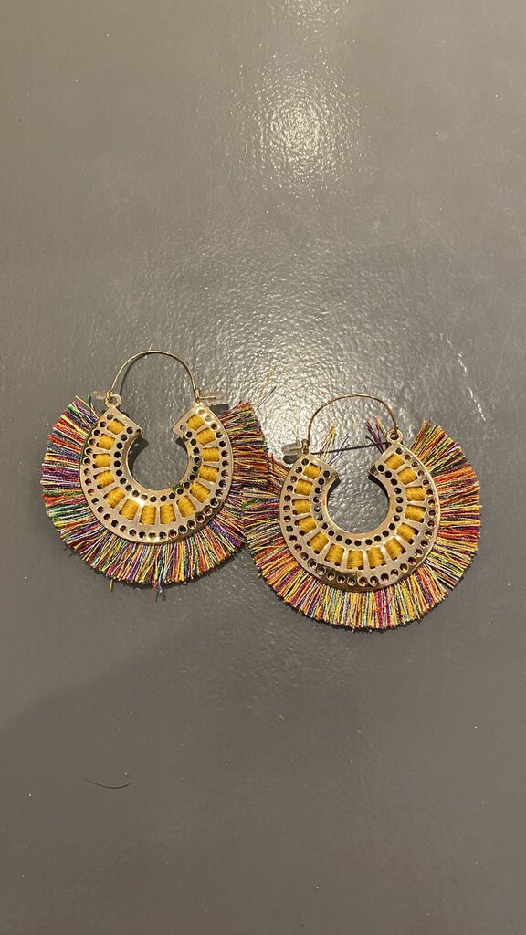 Fringe Hoop Earrings