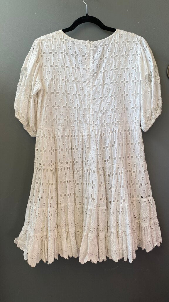 Eyelet Babydoll Mini Dress