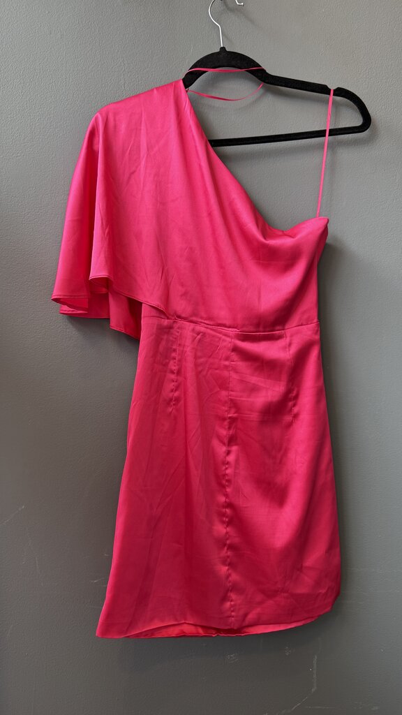 Satin One Shoulder Mini Dress