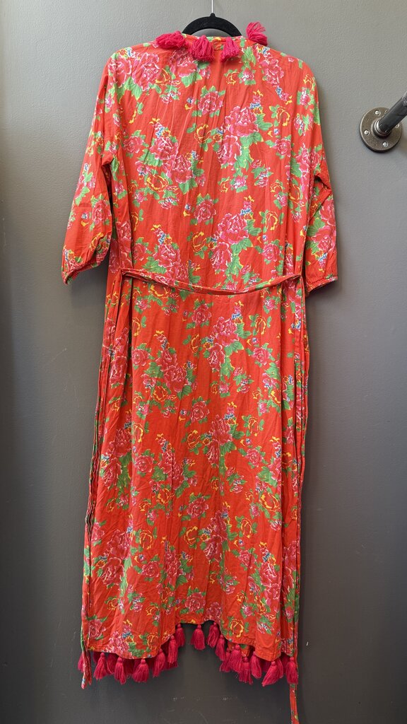 Tassel Wrap Robe Maxi Dress