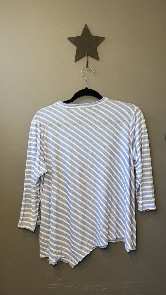 Tissue Burnout Stripe Top