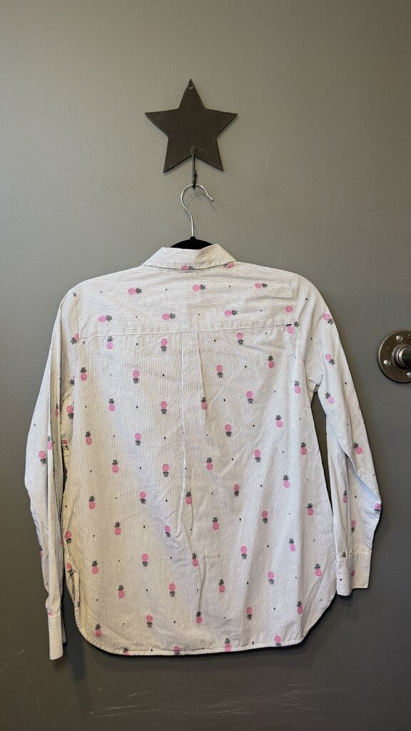 Pineapple Stripe Button Up Top