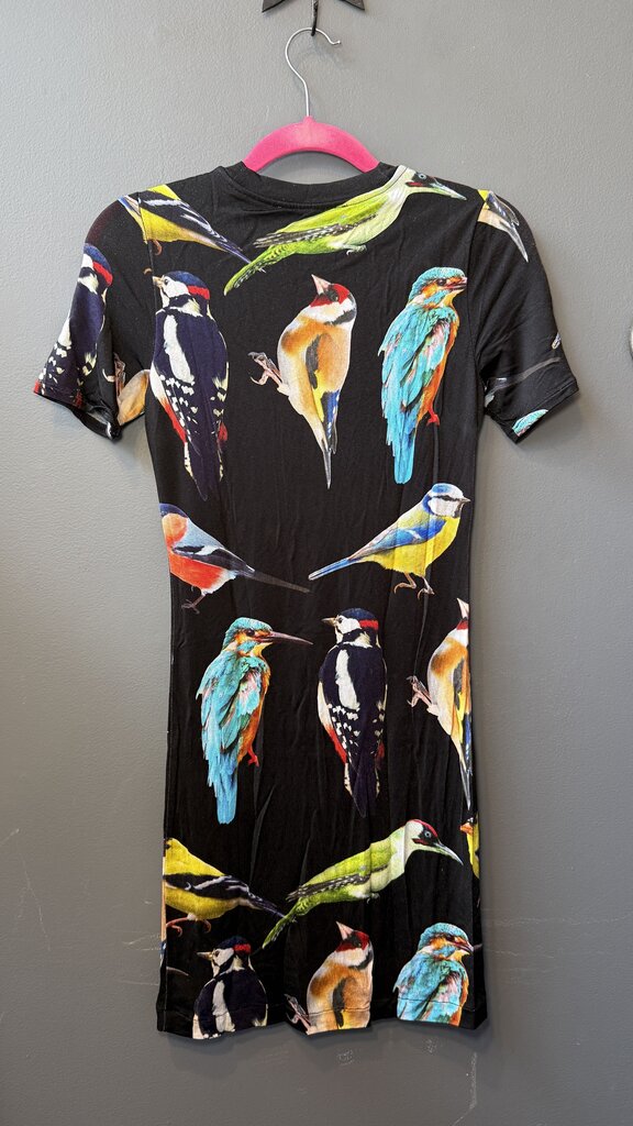 Bird Print Jersey Dress