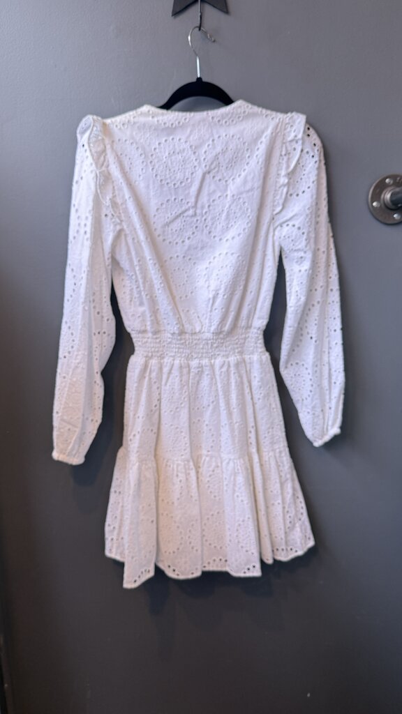 Eyelet Long Sleeve Dress