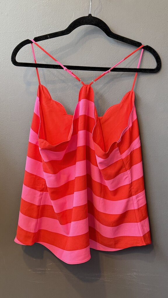 Stripe Scallop Racerback Tank