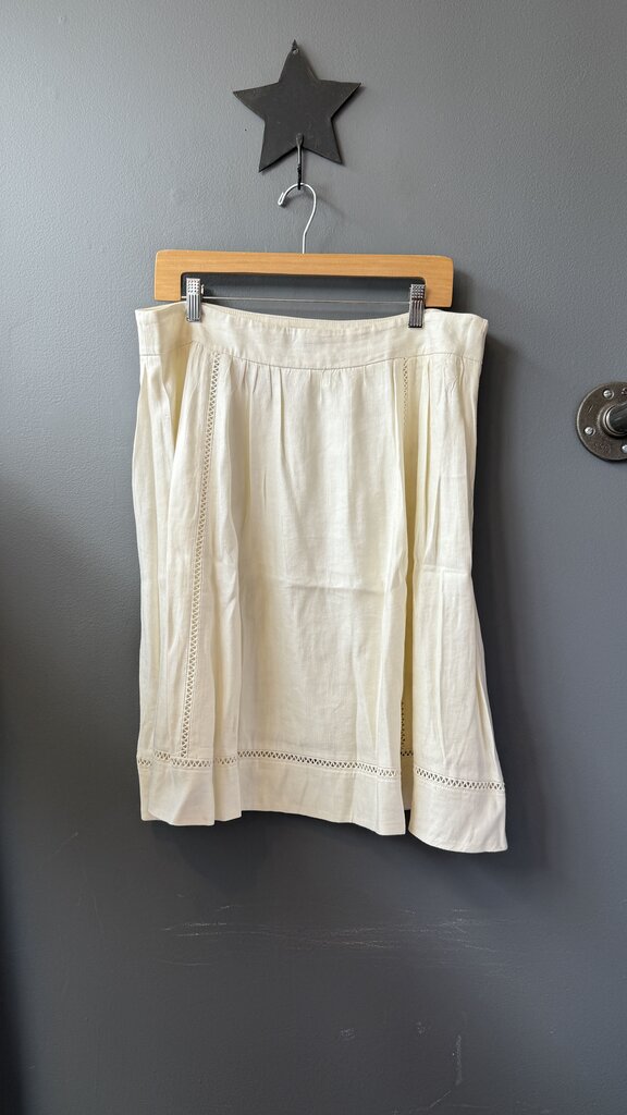 Linen Blend Full Skirt