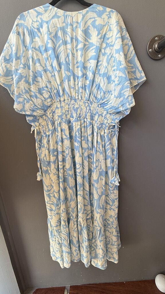 Cotton Elastic Waist Midi Dress