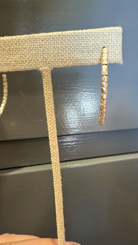 Beaded Half Hoop Earrings