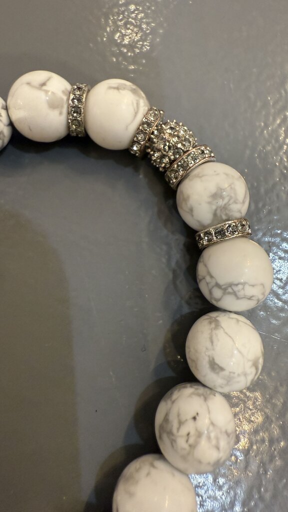 Marble Beaded Stretch Bracelet