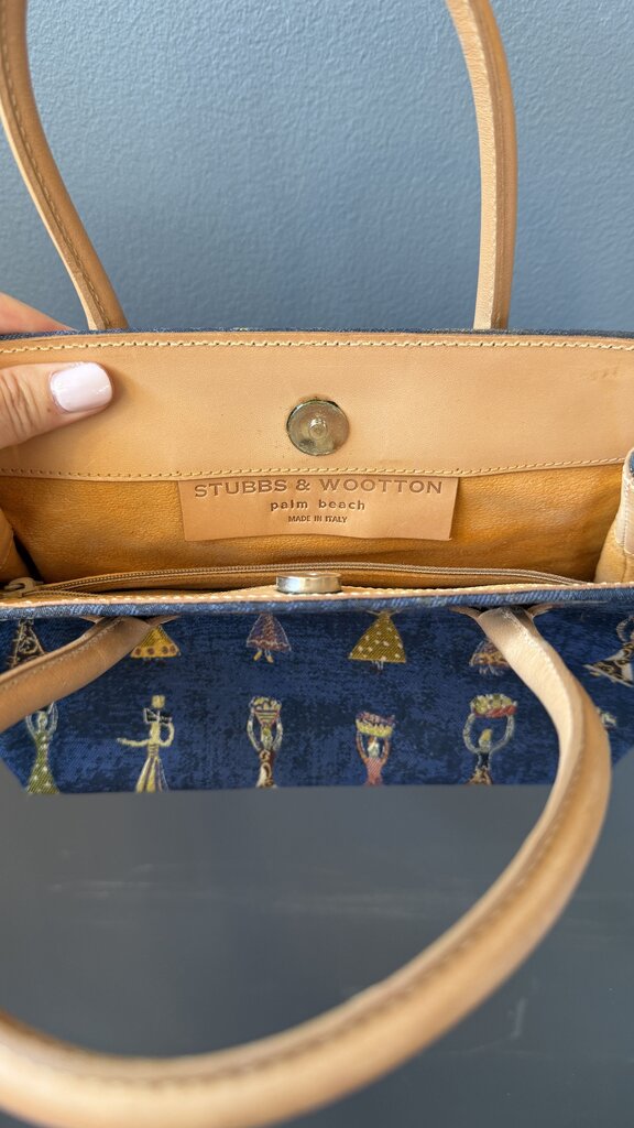 Woven Print Satchel