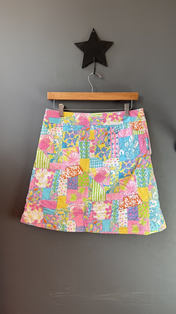 Patch Print Reversible Wrap Skirt