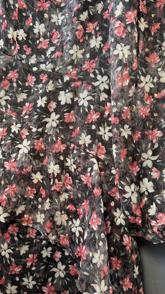 Floral Chiffon Midi Dress