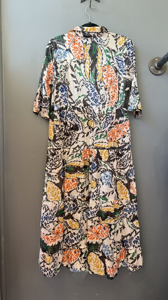 Cotton Tiered Midi Dress