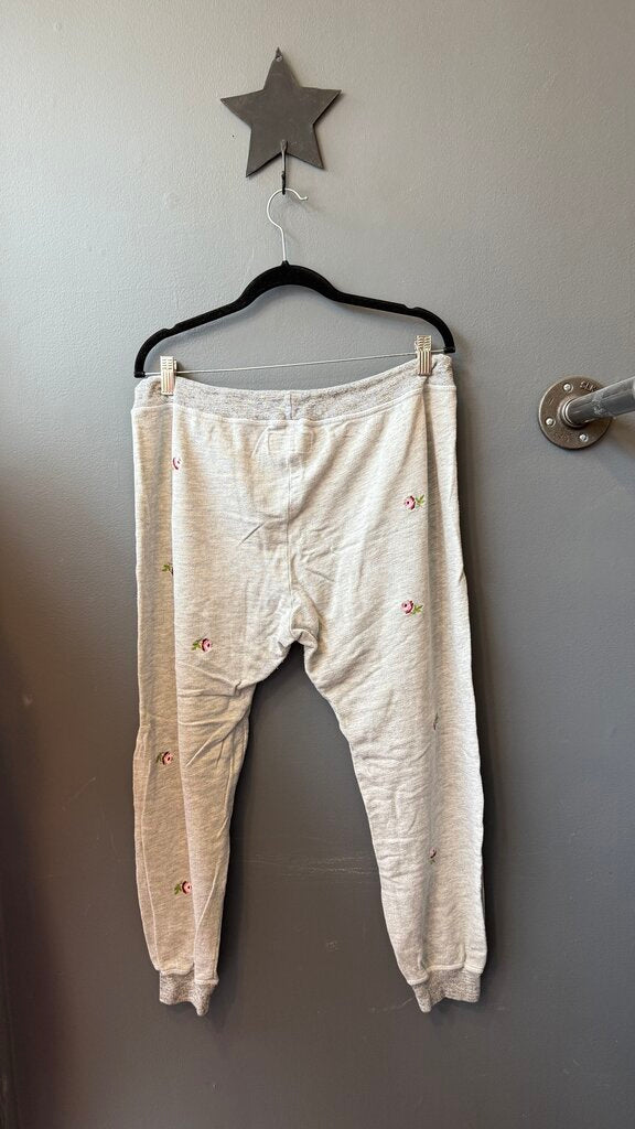 Rose Embroidered Joggers