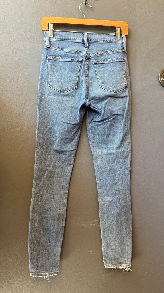 10" High Rise Button Fly Skinny Jeans