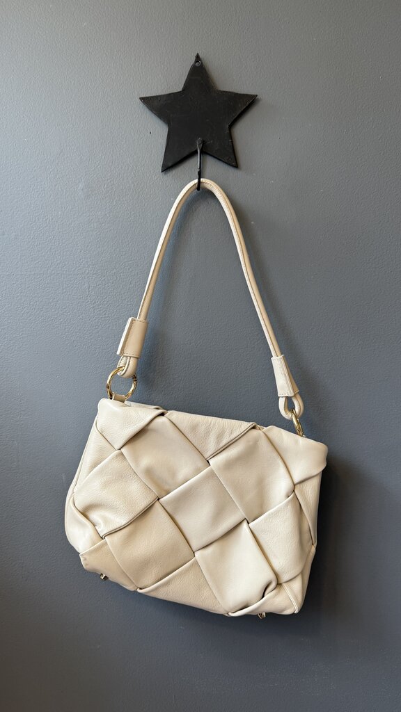 Woven Leather Shoulder Bag