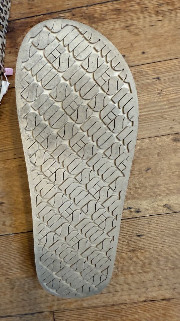 Leopard Two Strap Slide Sandals